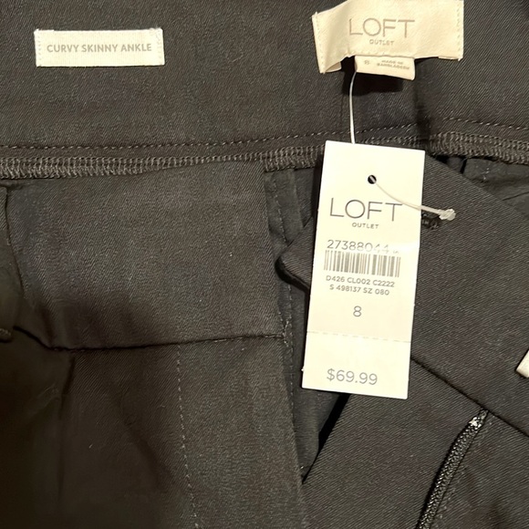 NWT Loft Curvy Skinny Ankle Pants | Women’s Size 8 - Picture 4 of 4